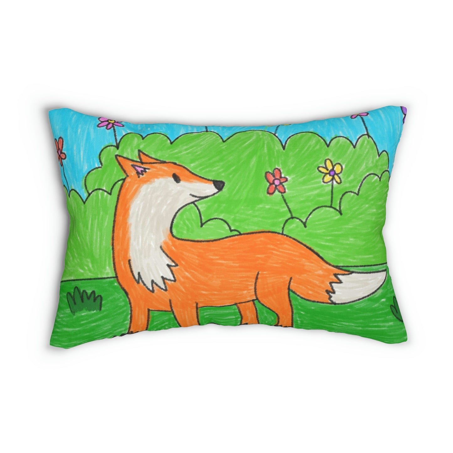 Fox Woodland Animal Foxy Spun Polyester Lumbar Pillow
