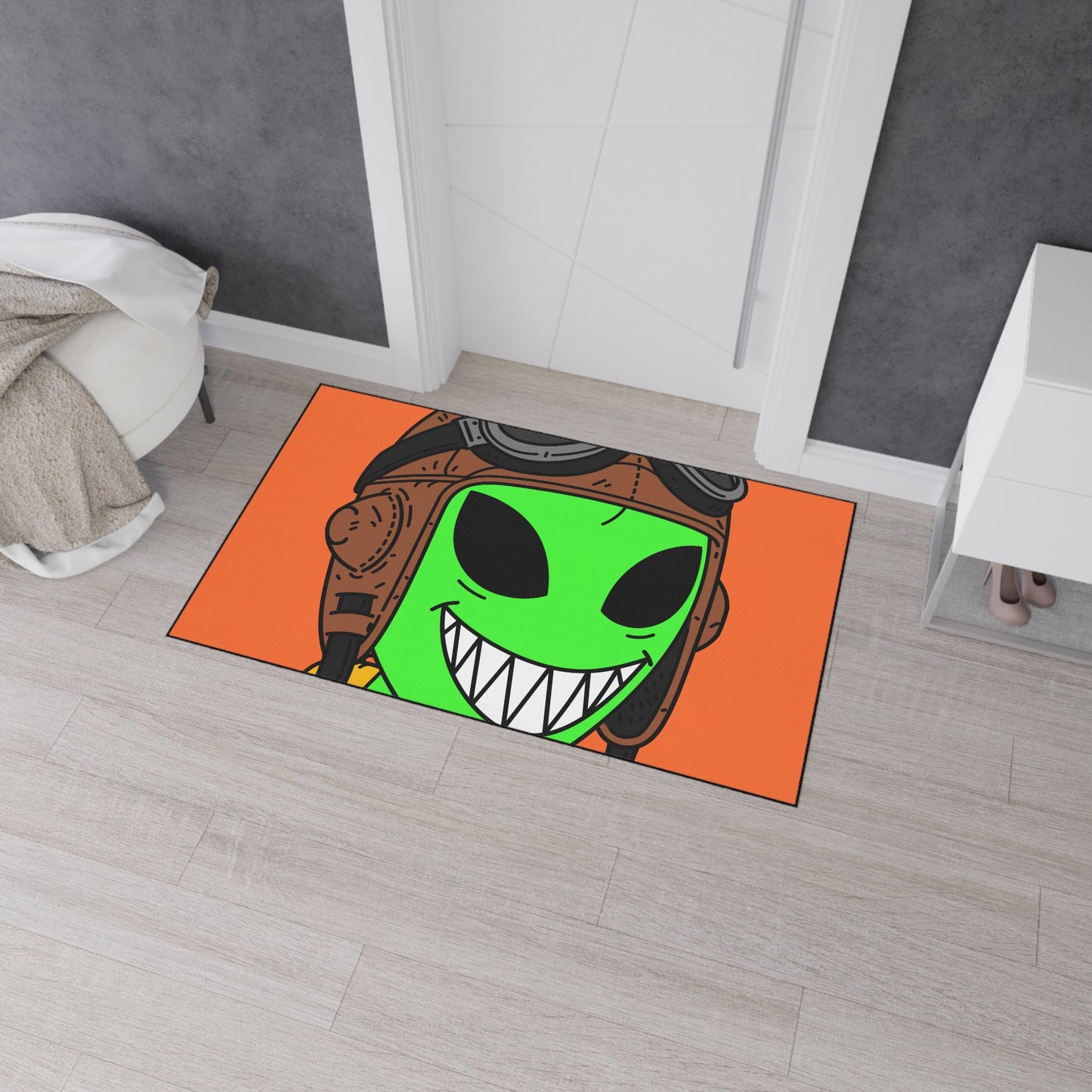 Pilot Aviator Airplane Helicopter UFO Space Force Captain Visitor Alien Heavy Duty Floor Mat