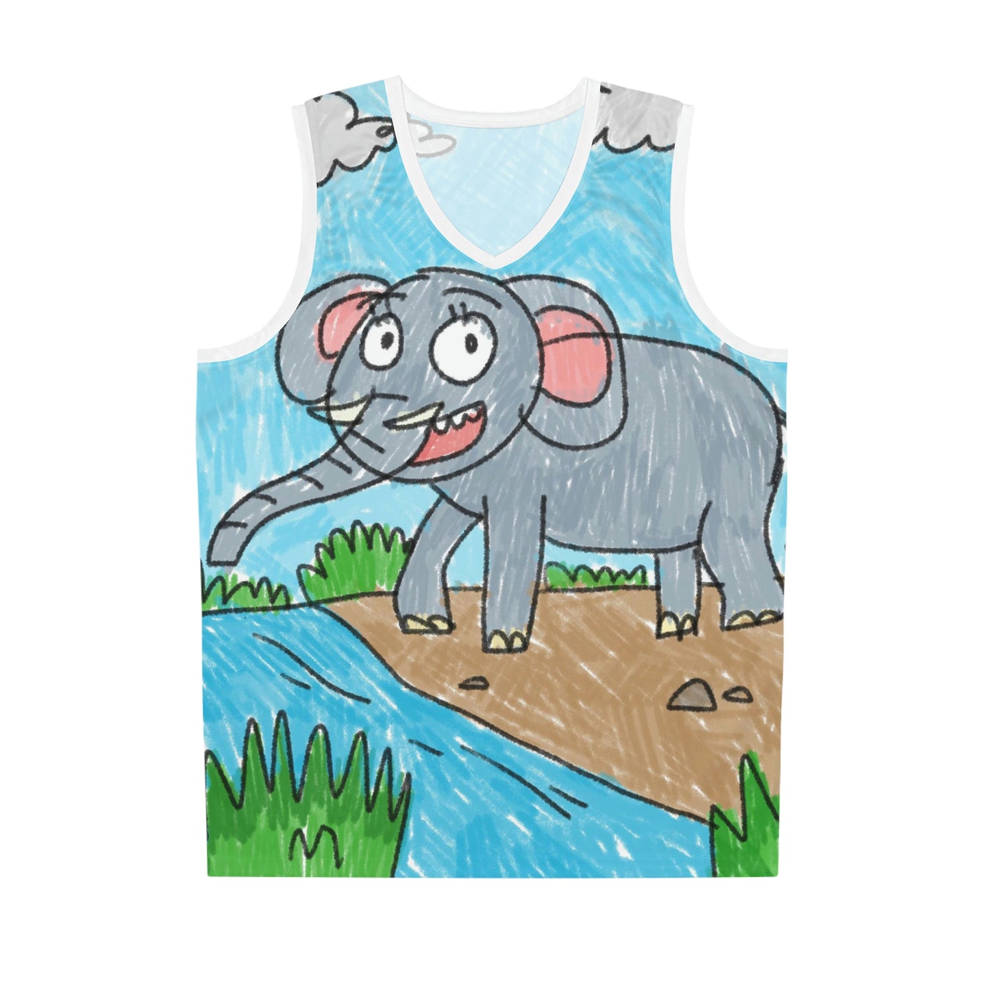 Elefante Elephant King Safari Animal Basketball Jersey (AOP)