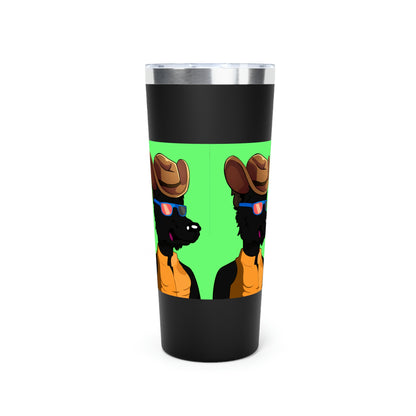 Cowgirl Wolf Cyborg Wolve Vaso aislado al vacío de cobre, 22 oz