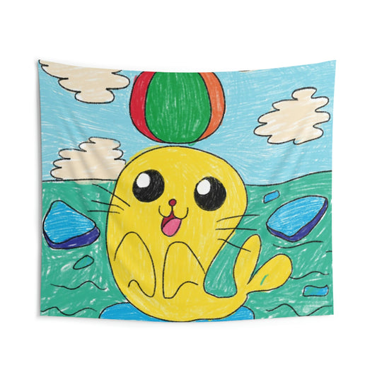 Seal Trick Marine Ocean Animal Sea Creature Indoor Wall Tapestries