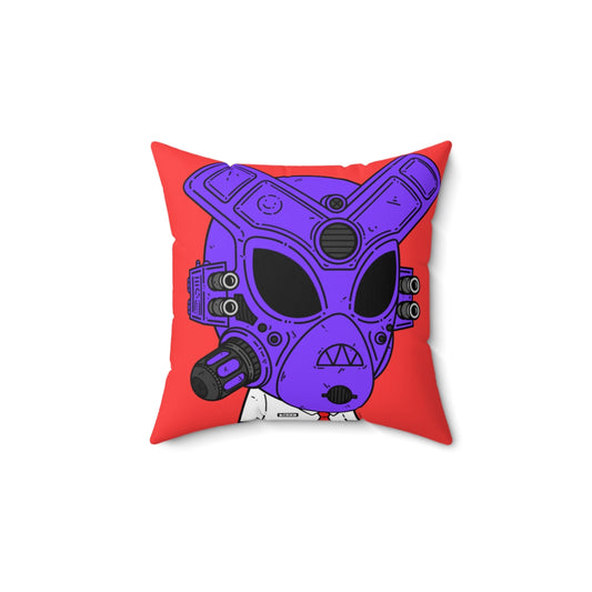 Shirt Tie Armored Purple Future Alien Cyborg Machine Visitor Spun Polyester Square Pillow