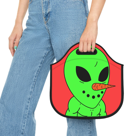 Veggie Visi The Vegetable Visitor Green Alien Neoprene Lunch Bag