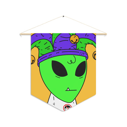 Joker Hat one Tooth Green Alien Anti Human T Shirt Visitor Pennant