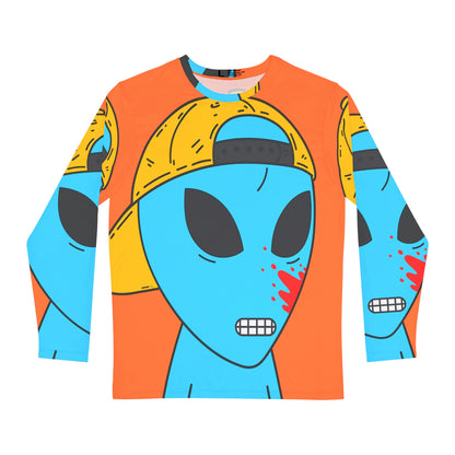 Camisa AOP de manga larga para hombre Alien Blue Blooded Visitor 