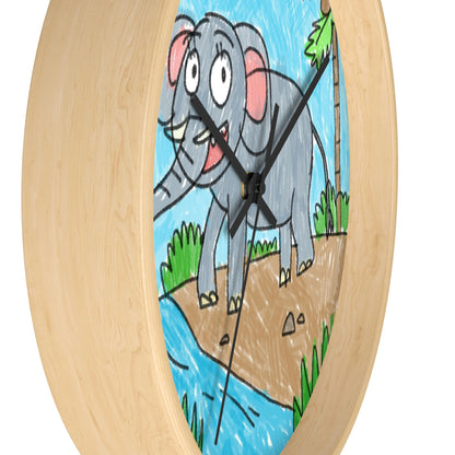 Elefante Elephant King Safari Animal Wall clock