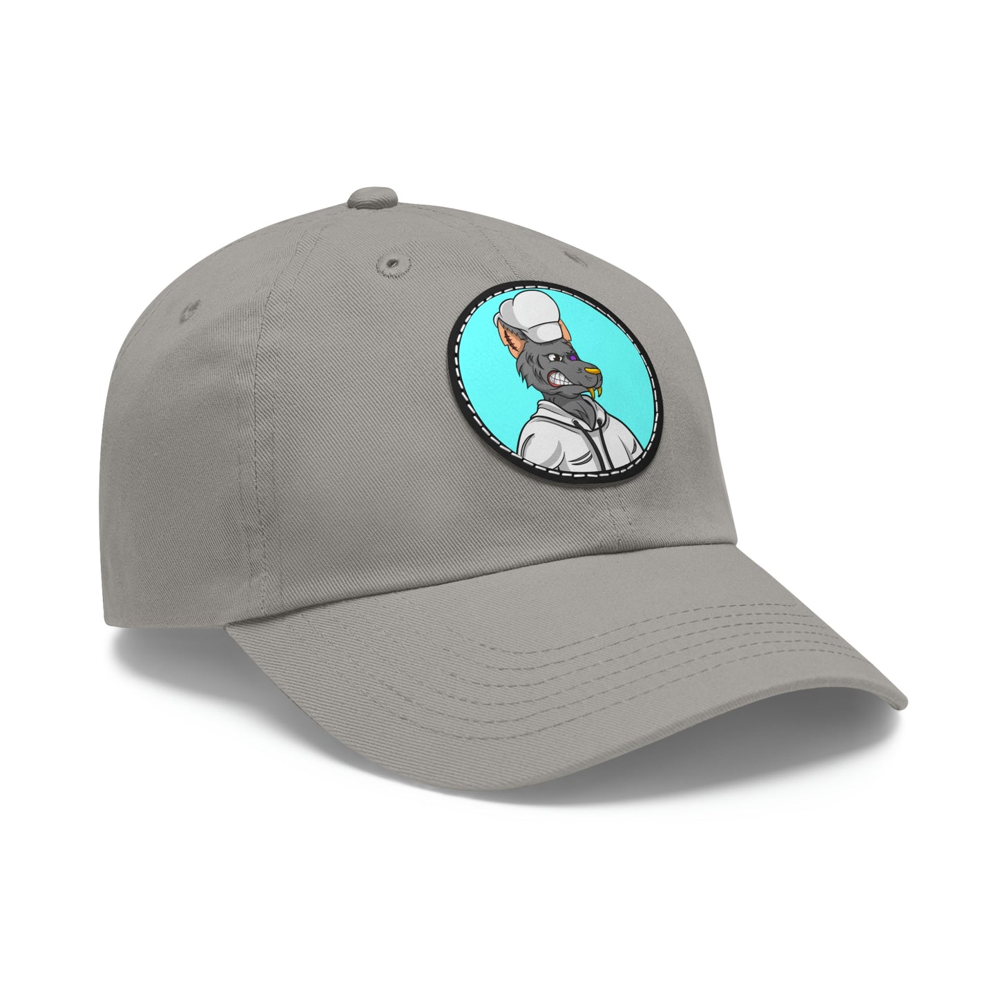 Chief Chef Cook Wolf Werewolve Cyborg Dad Hat with Leather Patch (Round)