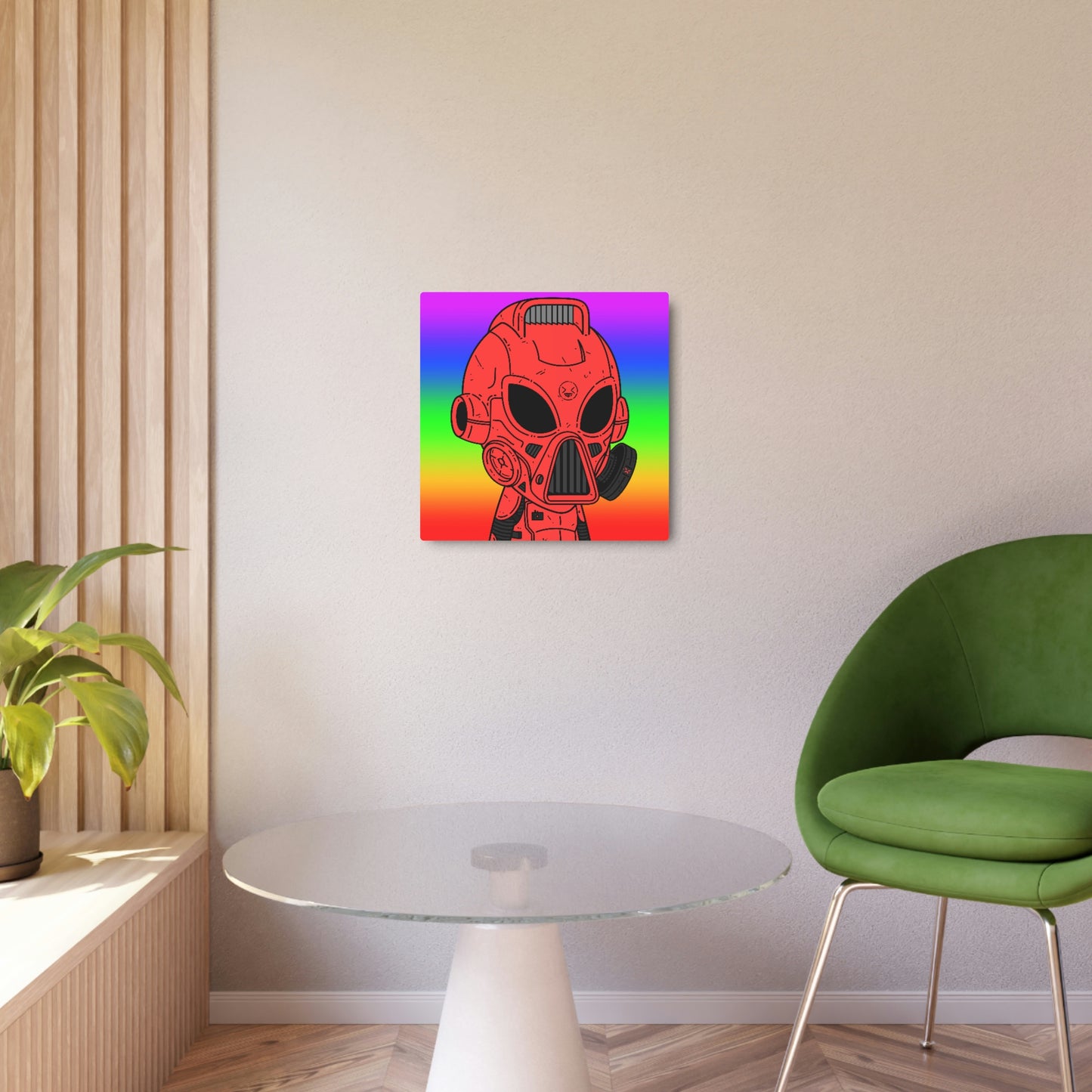 Pride Rainbow Robot Cyborg Alien Metal Art Sign