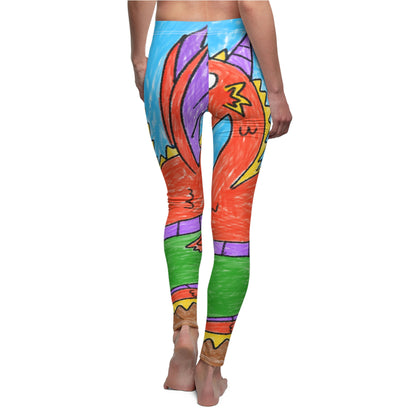 Fierce Dragon Medieval Women's Cut & Sew Casual Leggings