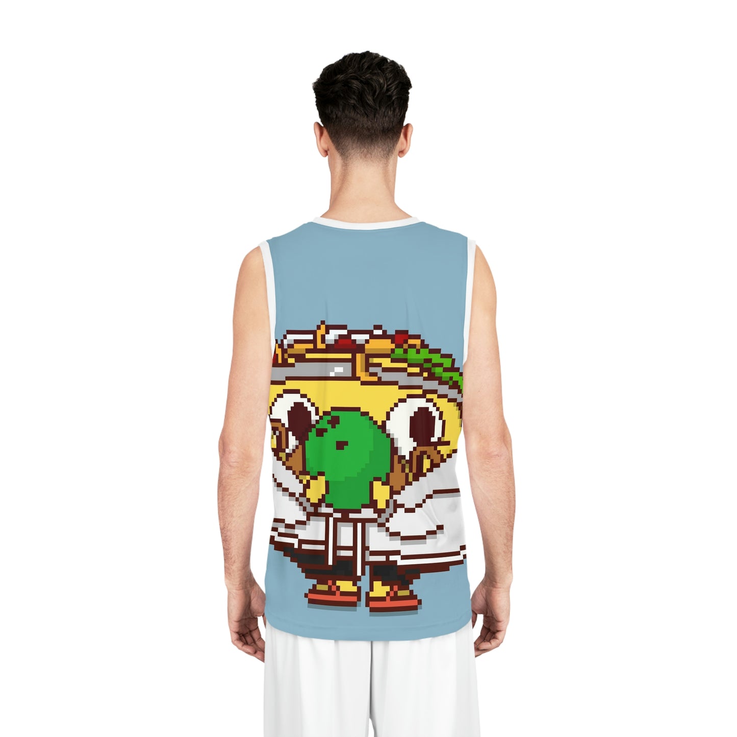 Camiseta de baloncesto con bola de bolos de taco 