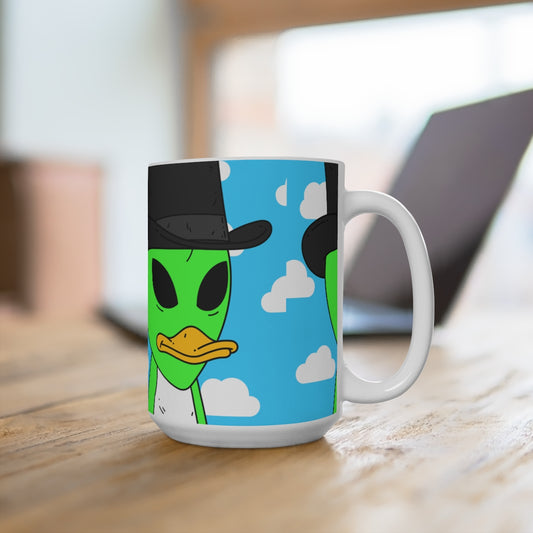 Screwdge Duck Bill Top Hat Alien Visitor Mug 15oz