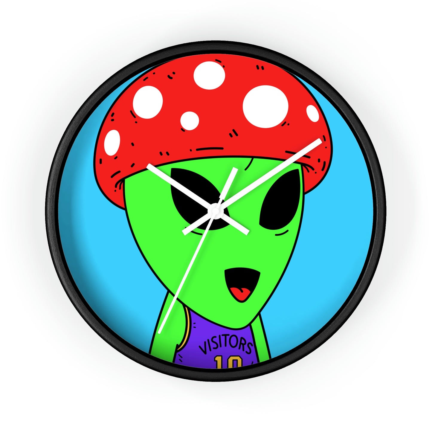 Healthy Sport Jersey Mushroom Alien Wall clock