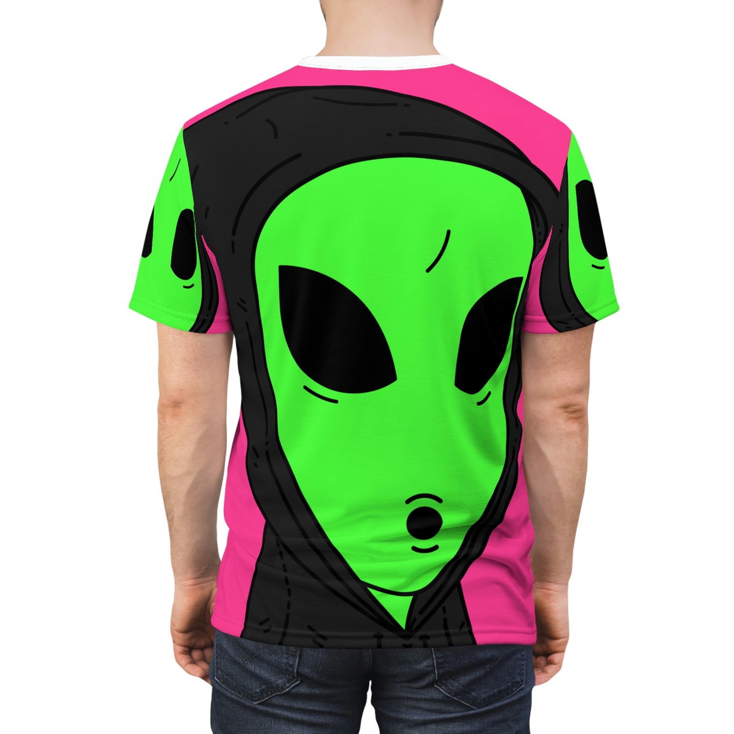 Anonymous Anon Alien Visitor Character Cartoon Unisex AOP Cut & Sew Tee