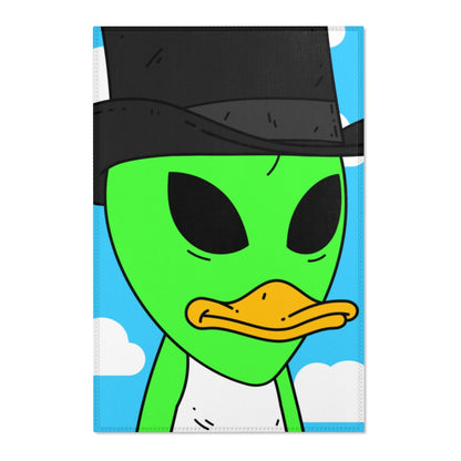 The Visitors Green Alien Duck Black Top Hat Area Rugs - Visitor751