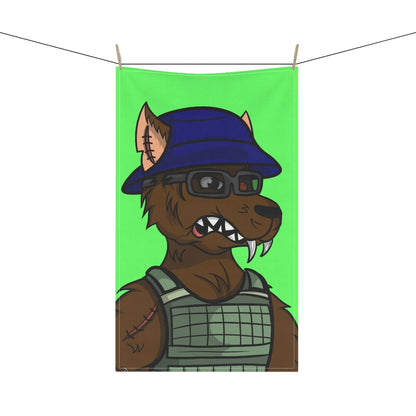 Military Army Cyborg Wolve Kitchen Towel