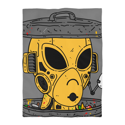 Trashcan Art Egg Blindado Amarillo Futuro Alien Cyborg Máquina Visitante Funda Nórdica De Microfibra