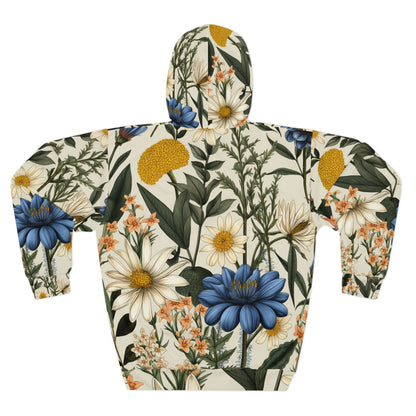 Ilustración botánica Diseño de flores y plantas Sudadera con capucha unisex (AOP) 