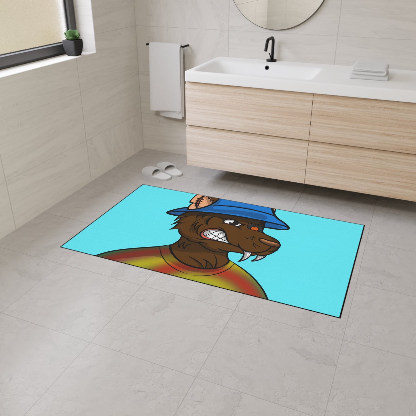 tiedye Werewolve wolf Heavy Duty Floor Mat