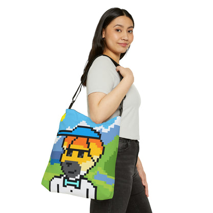 Dog Animal Pet Pixel Adjustable Tote Bag (AOP)