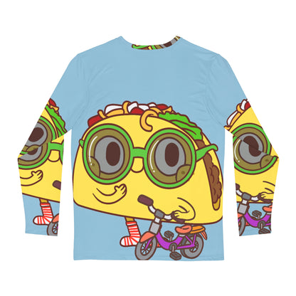 Bicycle Bike Rider Digital Taco Men's Long Sleeve AOP Shirt