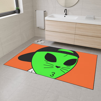 Alfombra de piso resistente con animales alienígenas y gatos