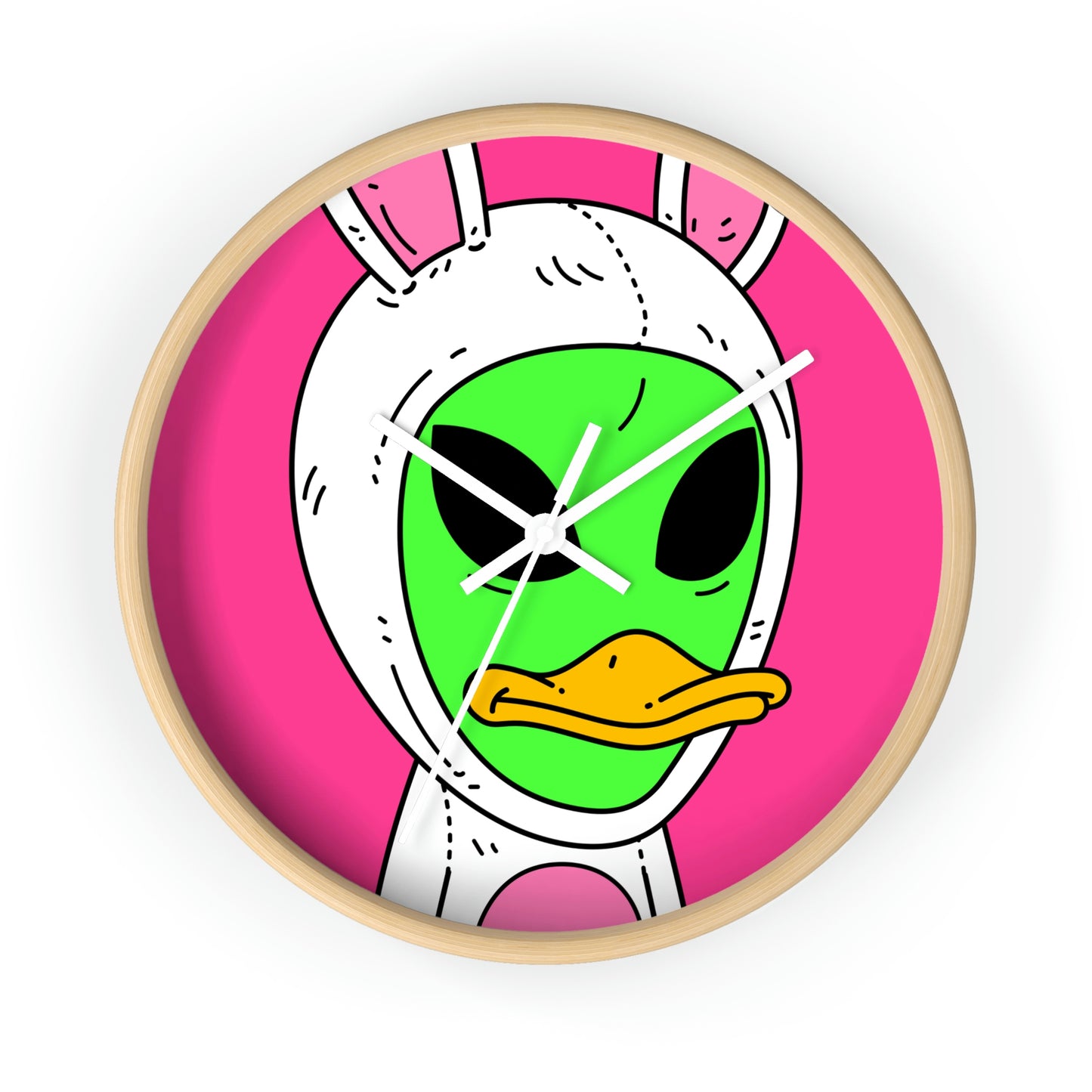 Duck Bunny Alien Wall clock