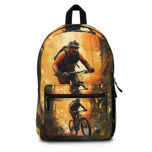 Mountain Bike Adventure - Forest Trail Graphic Backpack