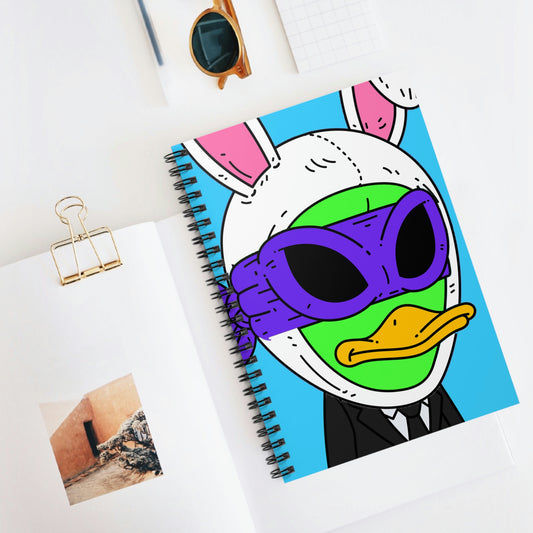 Easter Bunny Alien Visitor 751 Rabbit Spiral Notebook - Ruled Line