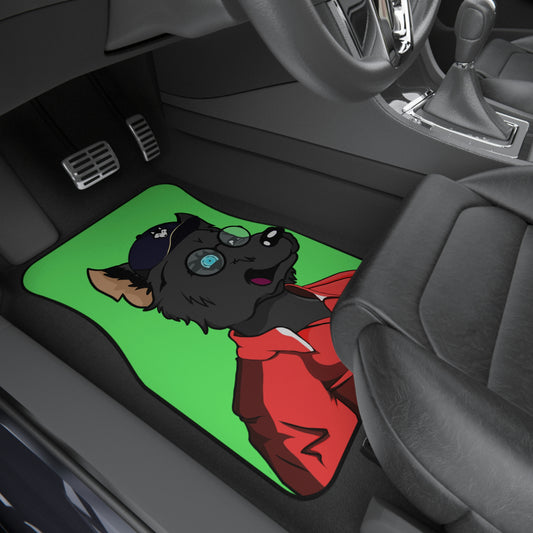 Cyborg Wolf Pack Red Sport Jacket Wolve Car Mats (2x Front)
