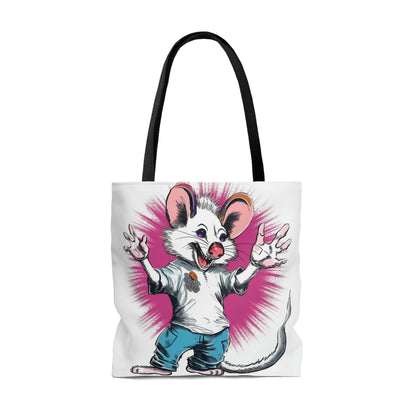 Energetic Possum Retro Art Funky Tote Bag (AOP)