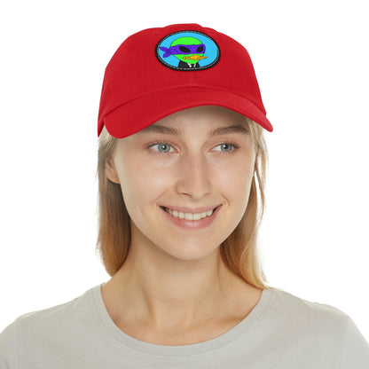 Visitor 751 Alien Dad Hat with Leather Patch (Round)