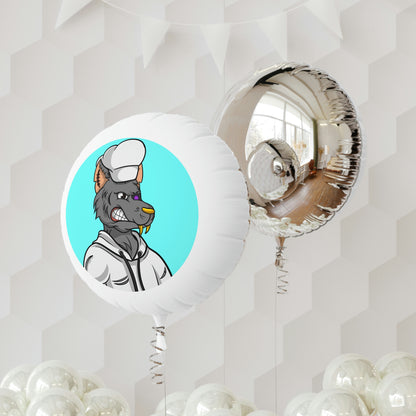 Chief Chef Cook Wolf Werewolve Cyborg Mylar Helium Balloon