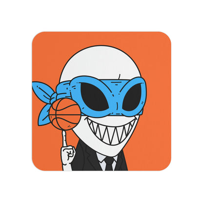 Alien BBall Sport Ninja Mask Orange Basketball Coasters (50, 100 pcs)