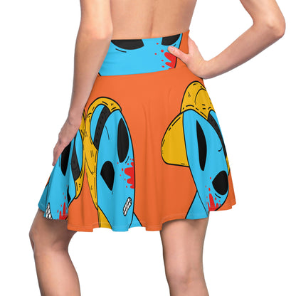 Alien Blue Blood Visitor Women's Skater Skirt