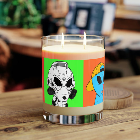 手作業で注がれたUSA The Visitors Alien Anime Scented Candle - フルグラス、11オンス