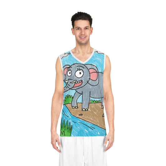 Elefante Elephant King Safari Animal Basketball Jersey (AOP)