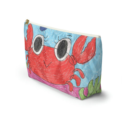 Lobster Crab Graphic Sea Lovers Accessory Pouch w T-bottom