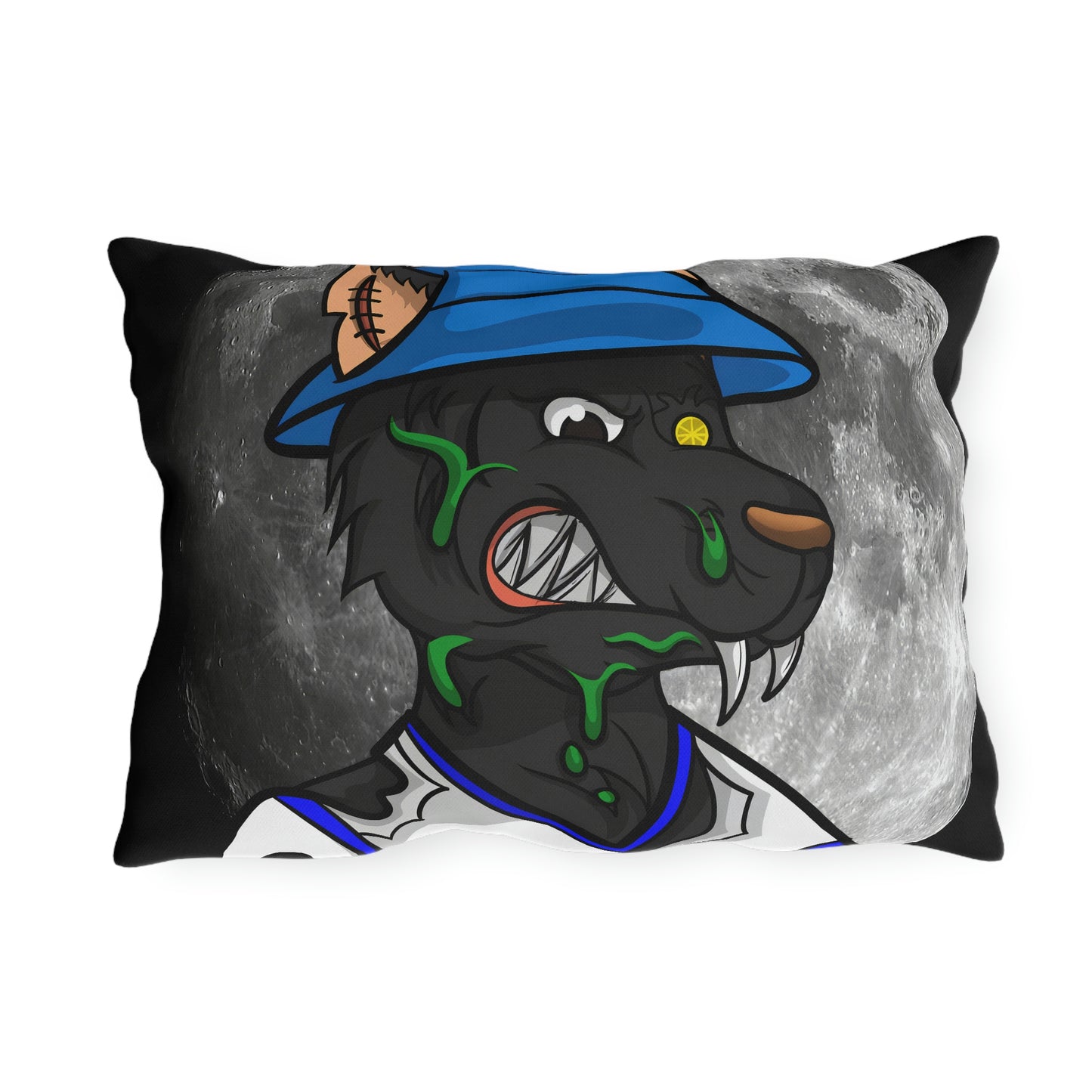 Werewolf Full Moon Cyborg Wolve Outdoor Pillows