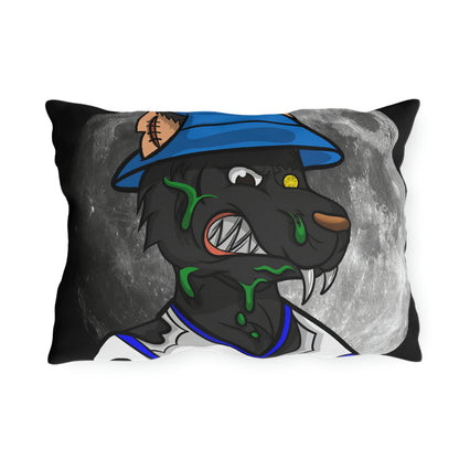 Werewolf Full Moon Cyborg Wolve Outdoor Pillows