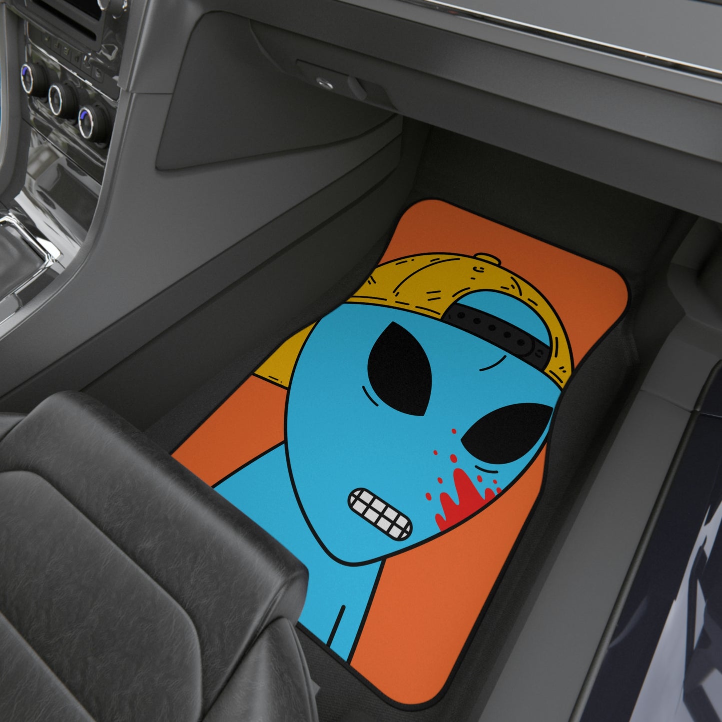 Alien Blue Blood Visitor Car Mats (2x Front)