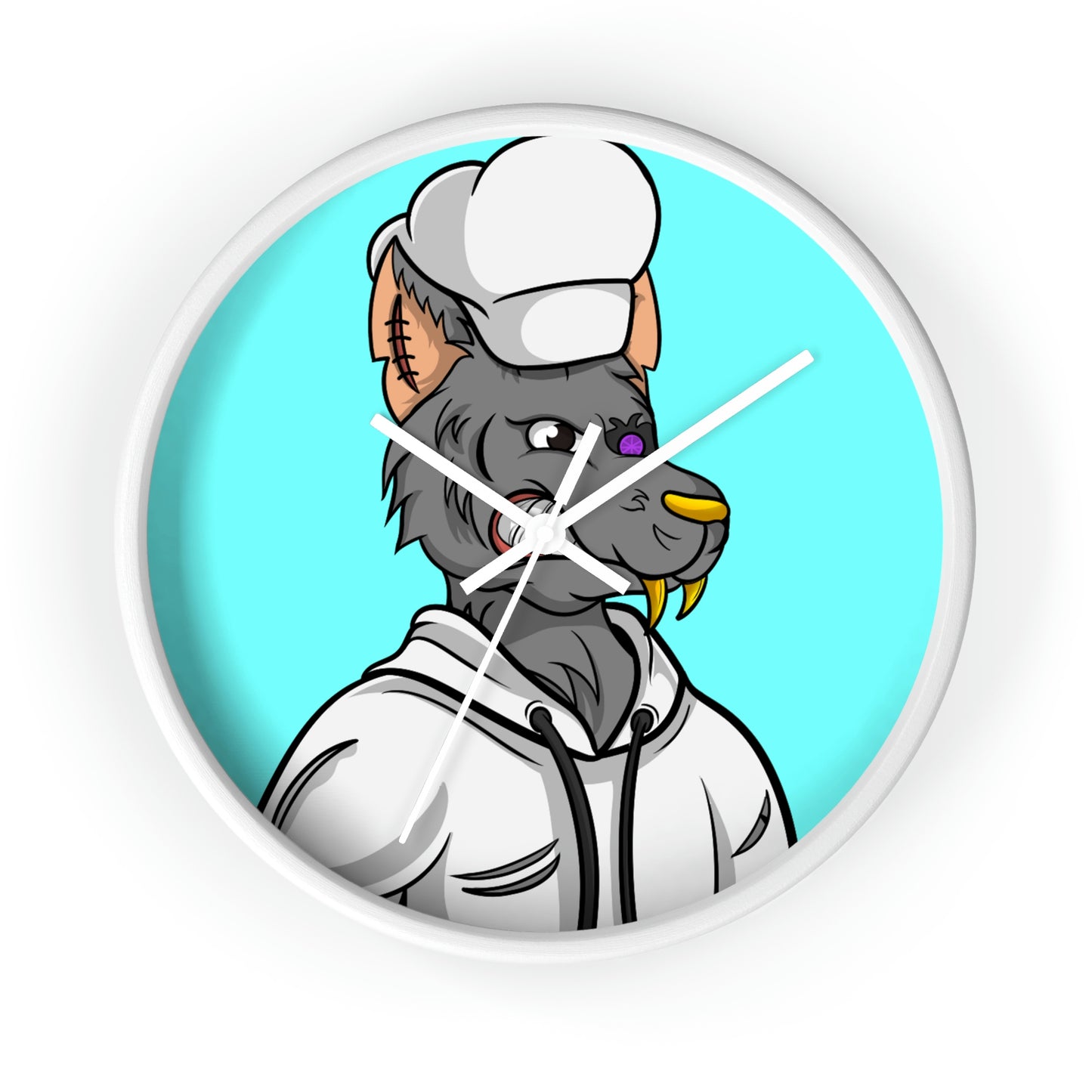 Chief Chef Cook Wolf Werewolve Cyborg Wall clock