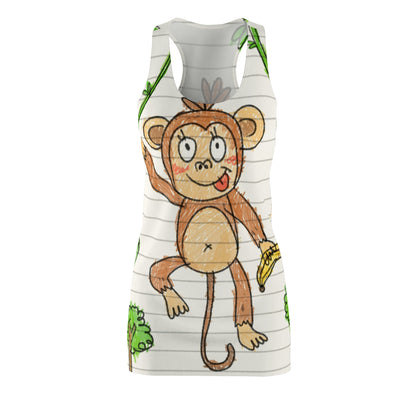 Graphic Monkey - Fun Zoo Clothing for Ape Lovers Women's Cut & Sew Racerback Dress