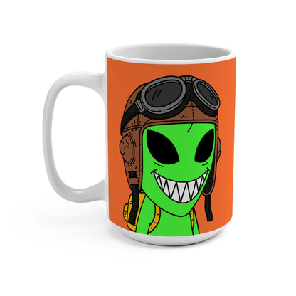 Aviator Space Force UFO Pilot Alien Flyer Mug 15oz