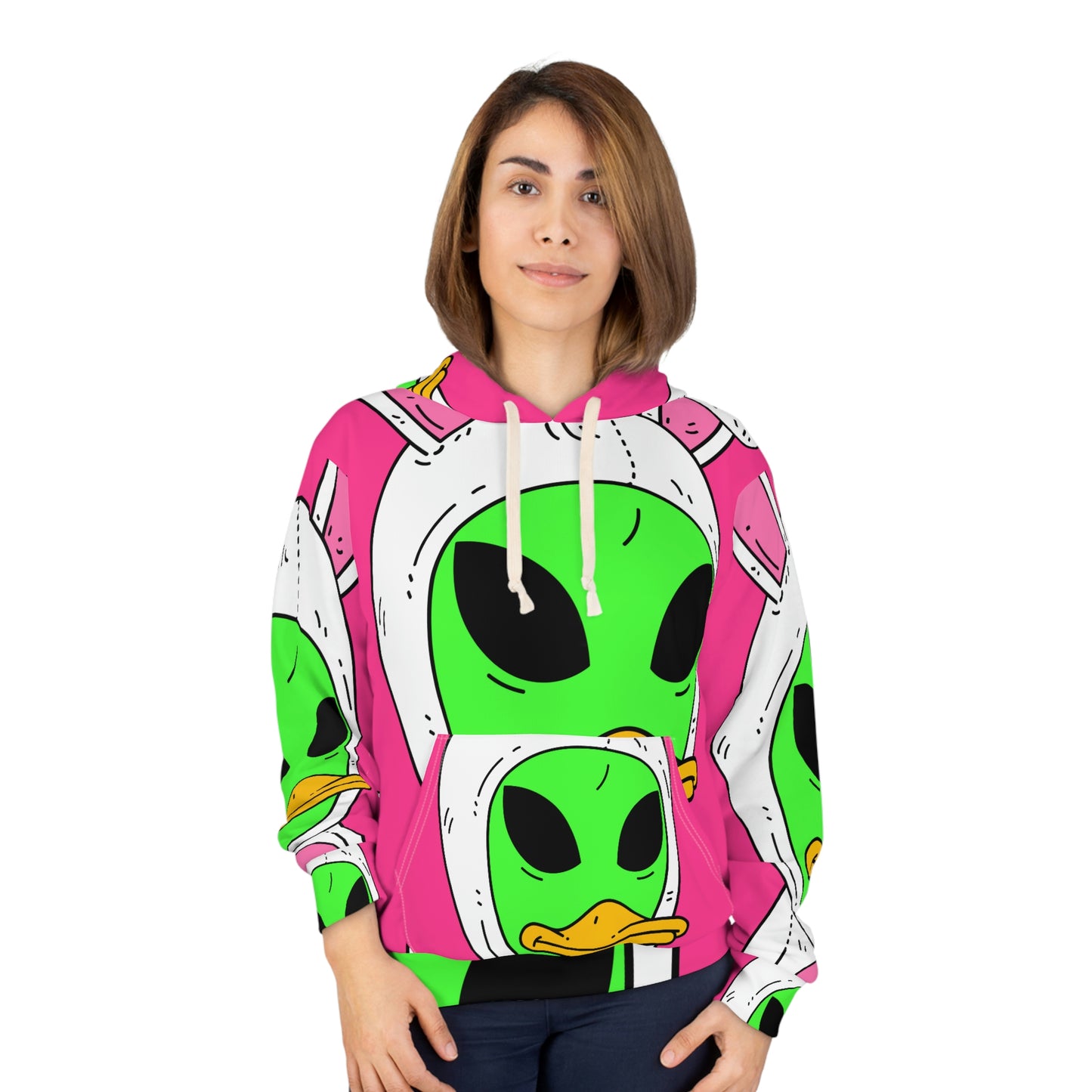 Bunny Easter Duck Alien AOP Unisex Pullover Hoodie