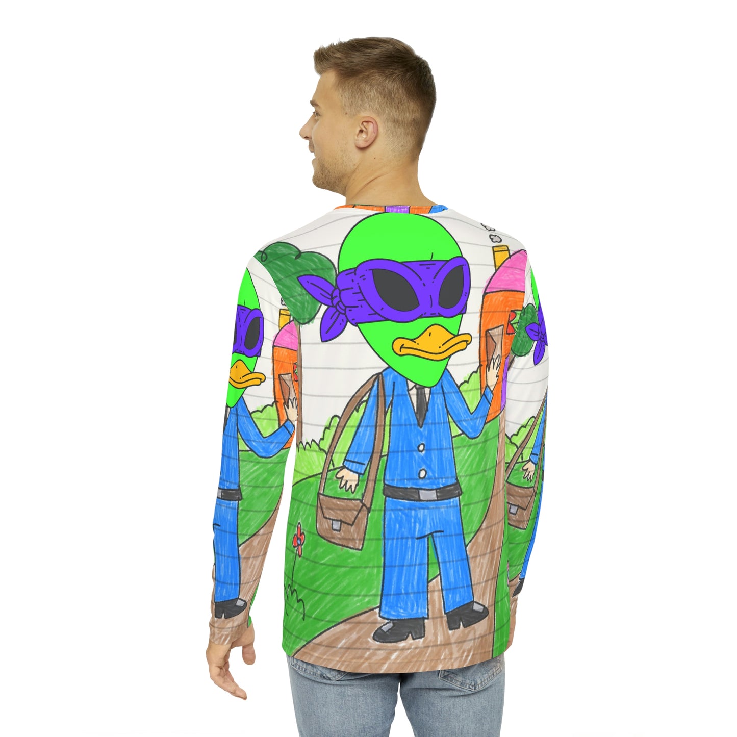 Mail Package Carrier Alien Visitor 751 Camisa AOP de manga larga para hombre 