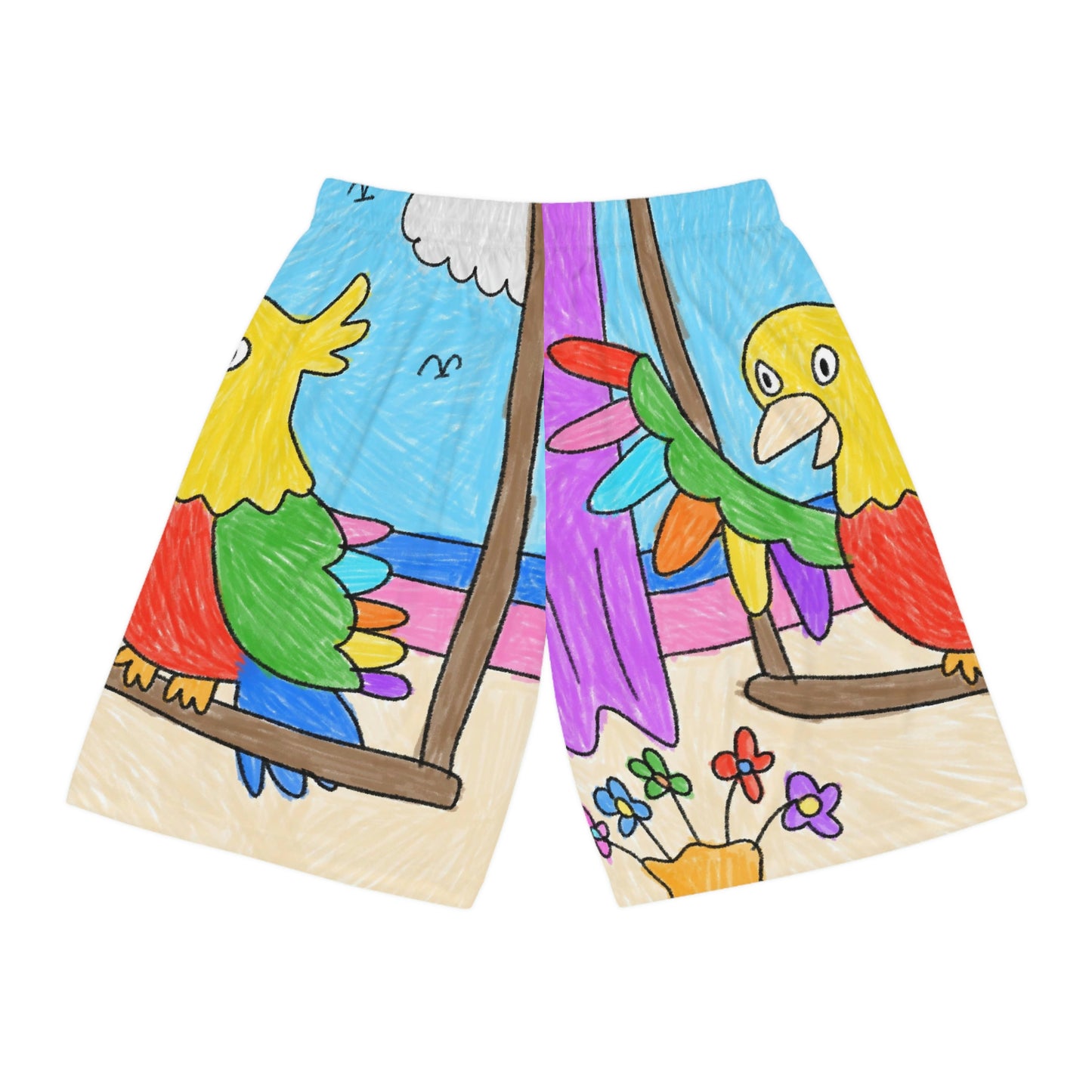 Animal Lover Parrot Perfect Gift for Parrot Owners Basketball Shorts (AOP)