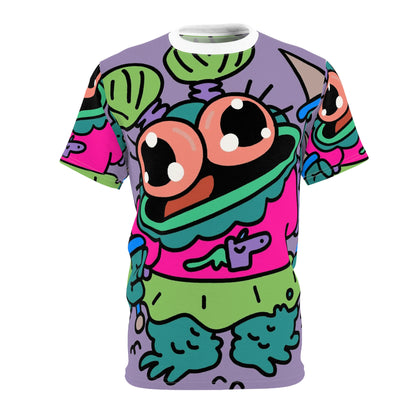 Frog Peppe Froggy Cartoon Camiseta unisex AOP cortada y cosida 