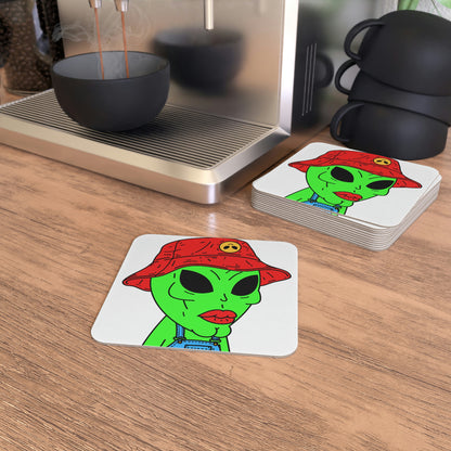 Old Alien Farmer Visitor Coasters (50, 100 pcs)