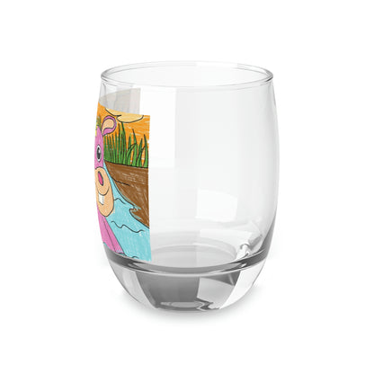 Hippo Hippopotamus Animal Creature Graphic Whiskey Glass