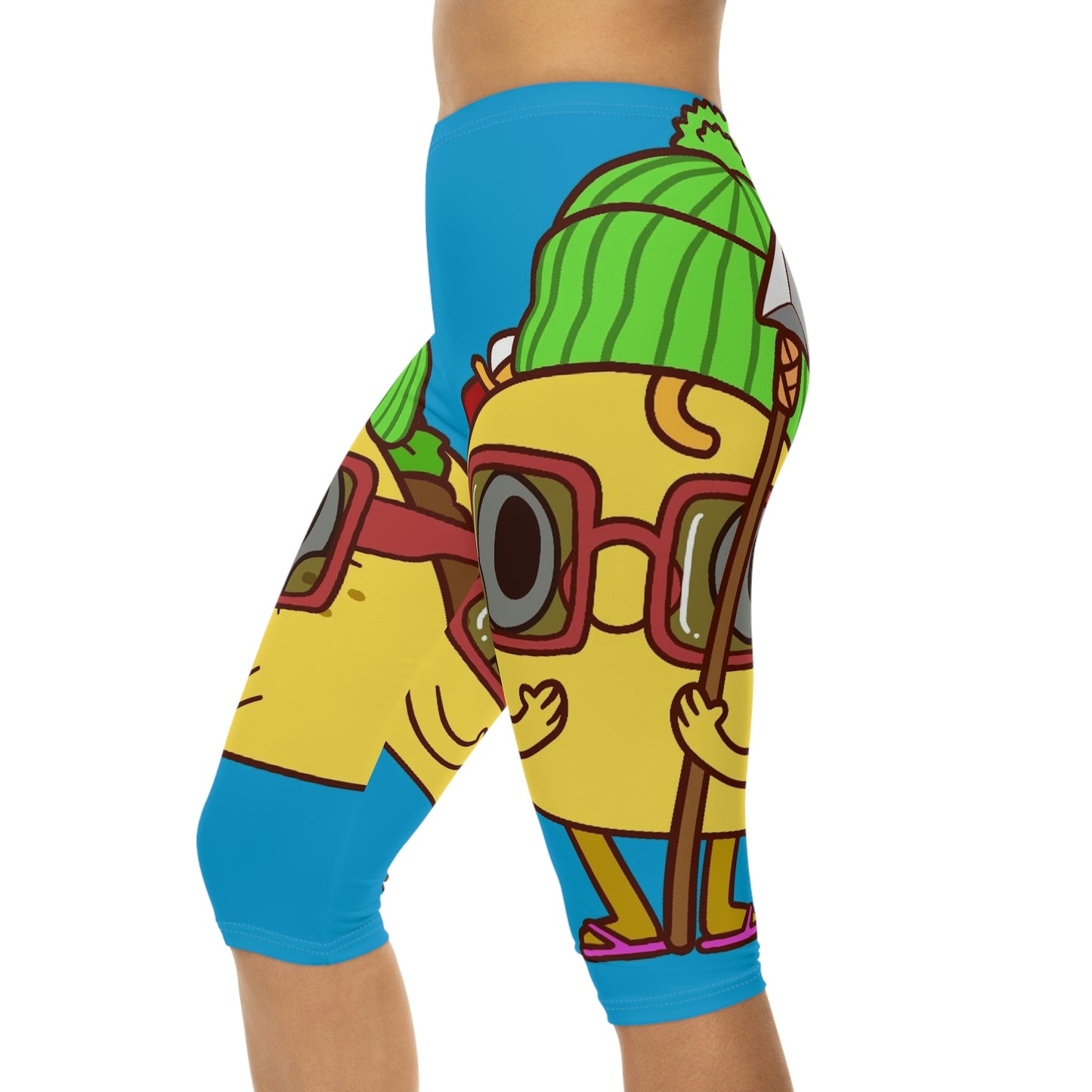 Leggings capri para mujer Tribal Taco (AOP) 